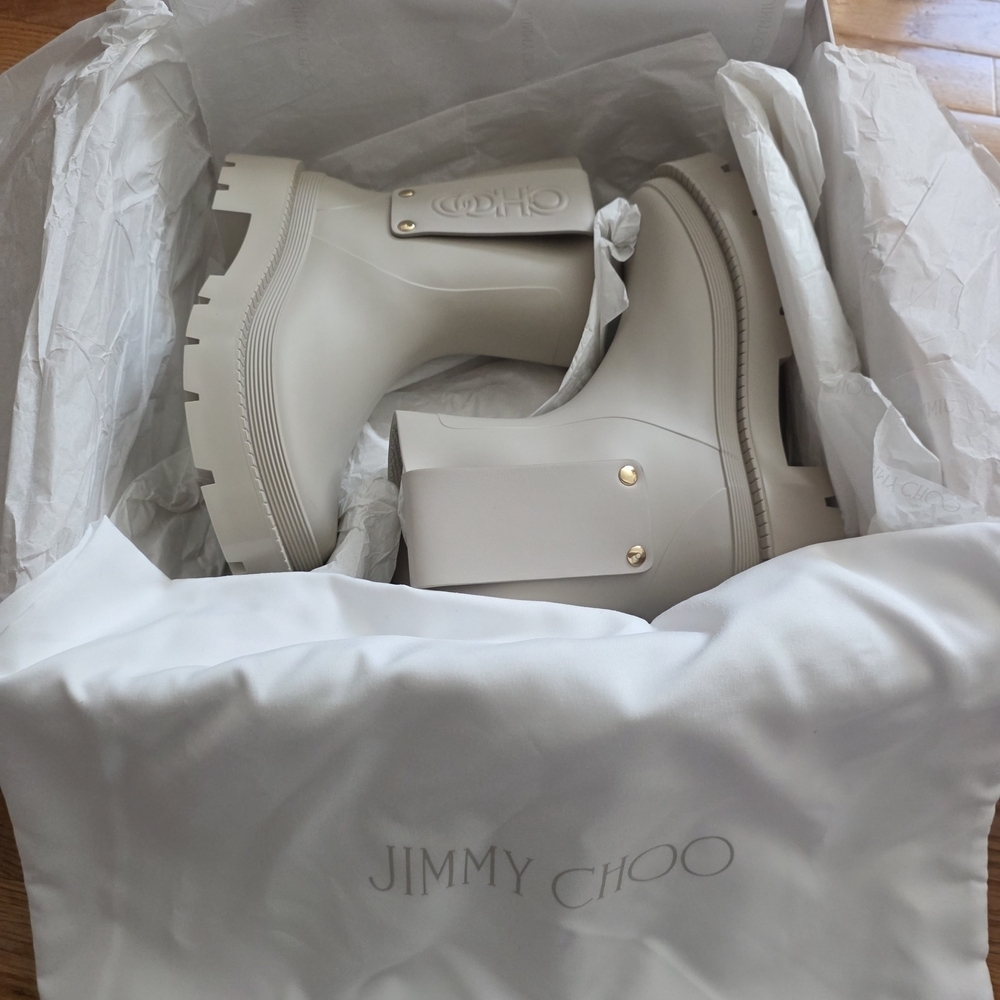 Jimmy Choo Light Gray Ankle Booties - Picture 2 of 14